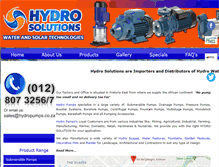 Tablet Screenshot of hydropumps.co.za